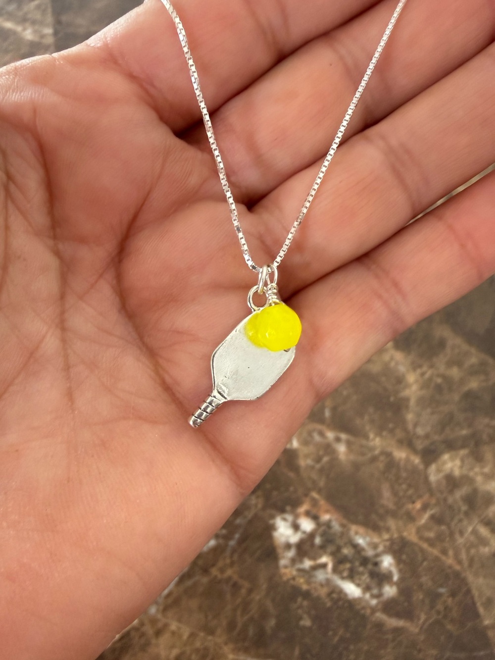 Pickleball Silver 925 Necklace